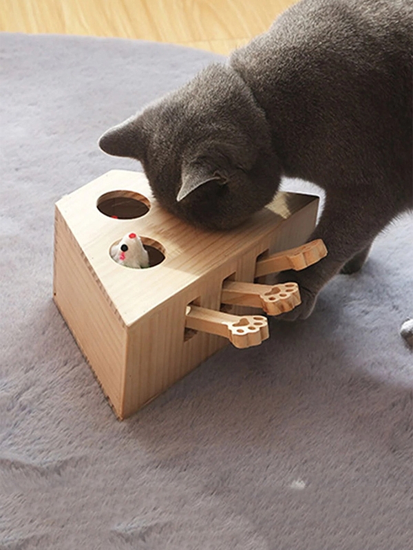 Дървена играчка за котки
