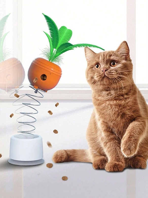 Играчка за котки на пружина Морков