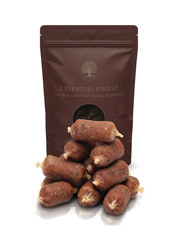 Лакомства за кучета ESSENTIAL FINEST SALMON & PARSLEY SMALL SAUSAGES 20 бр