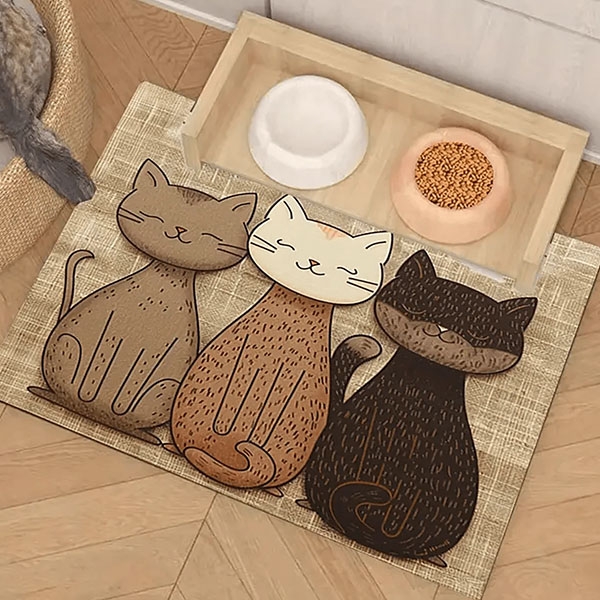 Подложка за домашни любимци с котешки дизайн