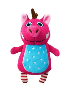Цветна мека играчка за кучета Глиган KONG® Whoopz Warthog