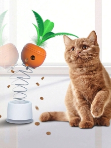 Играчка за котки на пружина Морков