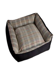 Легло за кучета от туид Bronte Glen Tweed Wool Cosy Dog Bed - Grey