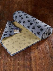 Нехлъзгаща се постелка за кучета Bronte Glen Active Non-Slip Vet Bedding Grey Paws