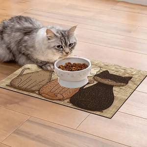Подложка за домашни любимци с котешки дизайн