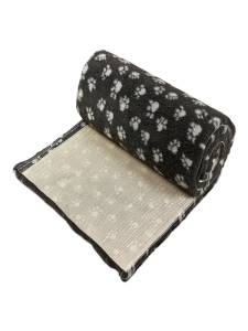Пухкава нехлъзгаща се постелка за кучета Bronte Glen Active Non-Slip Vet Bedding Black Paws